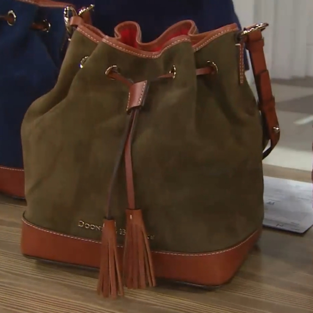 DOONEY &Bourke Suede Drawstring Bag. SOLD OUT !!! - Picture 2 of 16